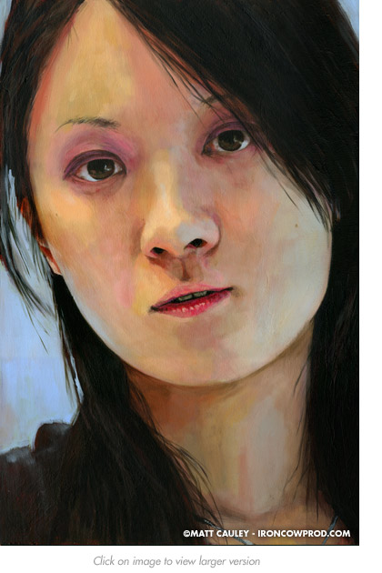 "Judy" - Acrylic on canvas. 20 x 30 inches. Painted 2012 by Matt Cauley