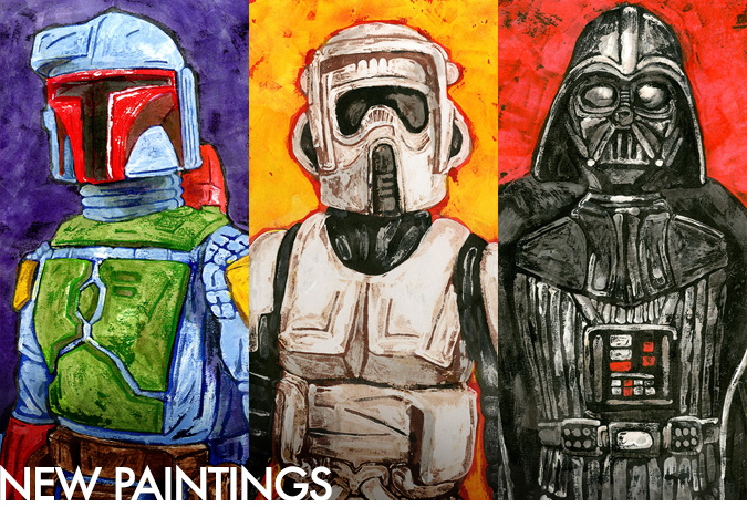 Childhood Revisited - 7 new Star Wars-themed paintings added!