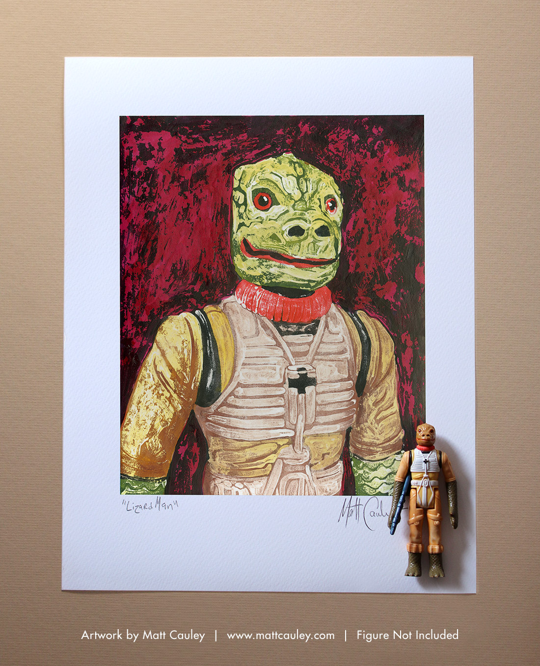 LANDO CALRISSIAN Vintage Kenner Star Wars Action Figure ORIGINAL ART PRINT 3.75
