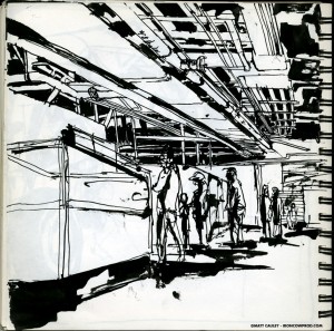 U.S.S. INTREPID SKETCHBOOK by Matt 'Iron-Cow' Cauley - "Interior"