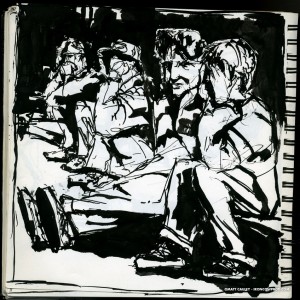U.S.S. INTREPID SKETCHBOOK by Matt 'Iron-Cow' Cauley - "Visitors"