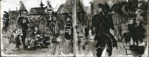 EPCOT SKETCHBOOK by Matt 'Iron-Cow' Cauley - "Village"