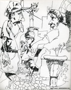 EPCOT SKETCHBOOK by Matt 'Iron-Cow' Cauley - "Visitors"