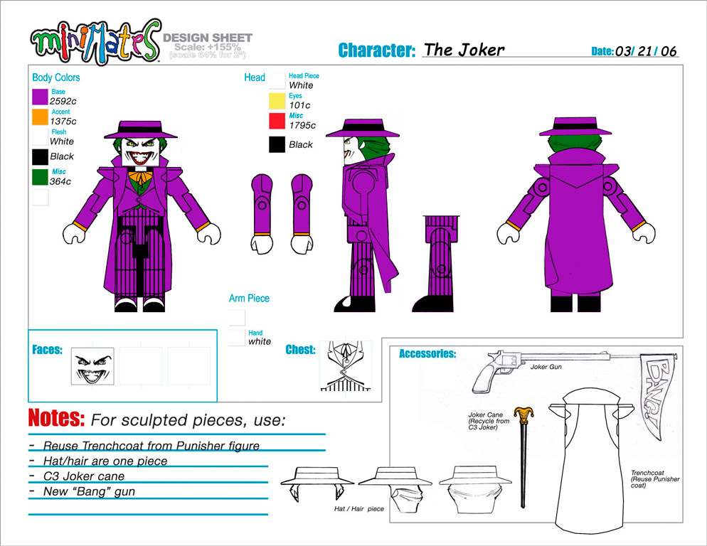 DC Wave1: Joker Minimate Design (Control Art Only) - by Matt 'Iron-Cow' Cauley