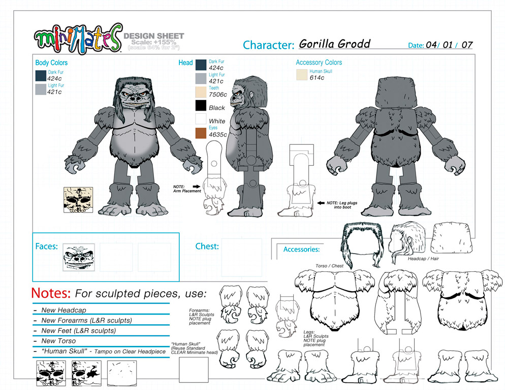DC Wave 7: Gorilla Grodd Minimate Design (Control Art Only) - by Matt 'Iron-Cow' Cauley 