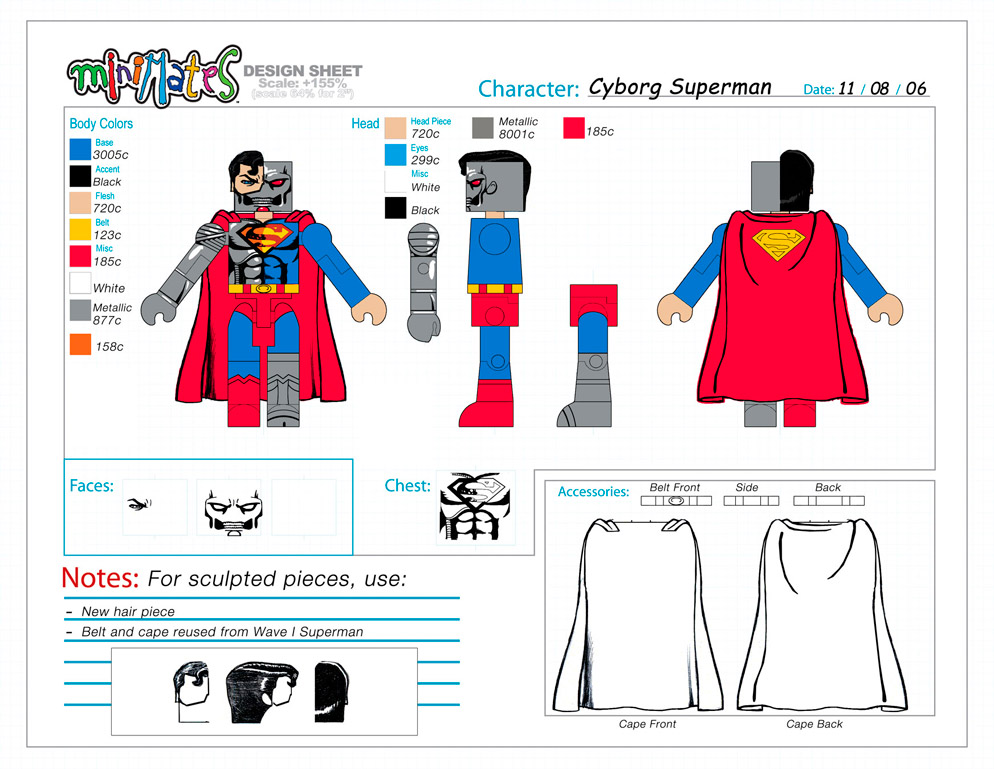 DC Wave4: Cyborg Superman Minimate Design (Control Art Only) - by Matt 'Iron-Cow' Cauley 