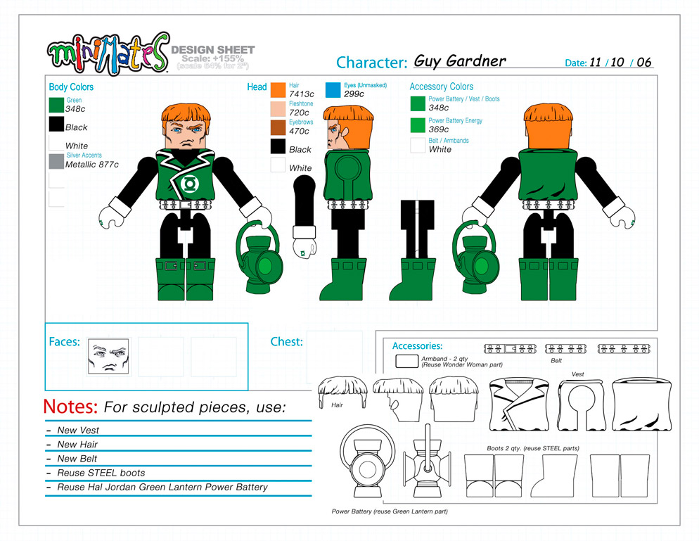 DC Wave5: Guy Gardner Minimate Design (Control Art Only) - by Matt 'Iron-Cow' Cauley 