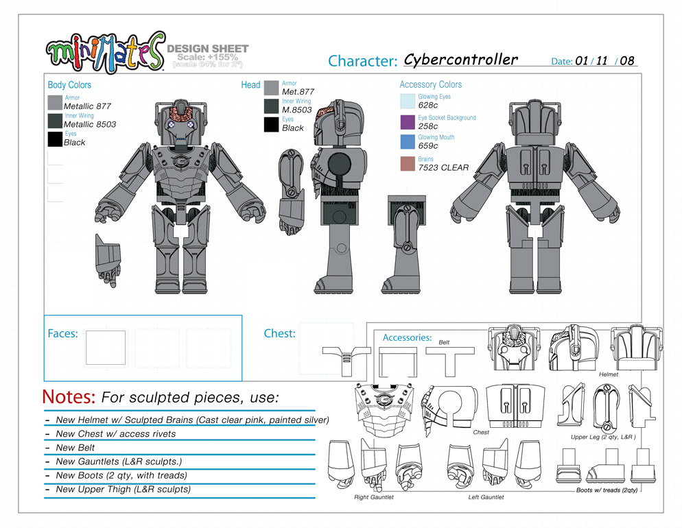 Doctor Who: Cyber Controller Minimate Design (Control Art Only) - by Matt 'Iron-Cow' Cauley