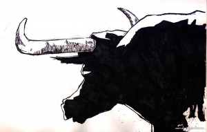 BULL vs. BEAR SKETCHBOOK by Matt 'Iron-Cow' Cauley "Bull Back"