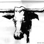 BULL vs. BEAR SKETCHBOOK by Matt 'Iron-Cow' Cauley "Bull Portrait"