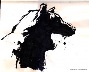 BULL vs. BEAR SKETCHBOOK by Matt 'Iron-Cow' Cauley "Bear Profile"