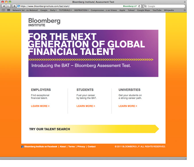 Bloomberg Assessment (BAT) Website