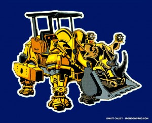 Rhinodozer - T-Shirt Illustration by Matt 'Iron-Cow' Cauley