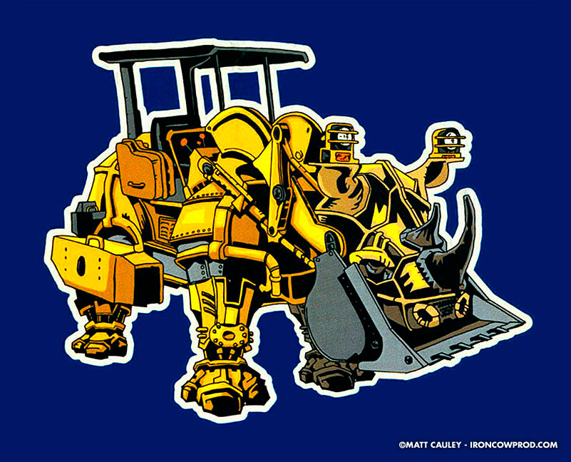 Rhinodozer - T-Shirt Illustration by Matt 'Iron-Cow' Cauley