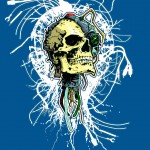 FutureSkull – T-Shirt Illustration by Matt ‘Iron-Cow’ Cauley