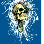 FutureSkull – T-Shirt Illustration by Matt ‘Iron-Cow’ Cauley
