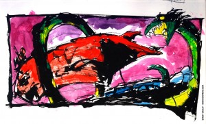 U.S.S. INTREPID SKETCHBOOK by Matt 'Iron-Cow' Cauley - "Battle2"