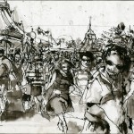 EPCOT SKETCHBOOK by Matt 'Iron-Cow' Cauley - "Disney Stroll"