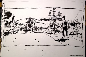 U.S.S. INTREPID SKETCHBOOK by Matt 'Iron-Cow' Cauley - "Flight Deck"