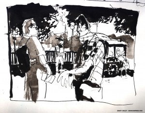 EPCOT SKETCHBOOK by Matt 'Iron-Cow' Cauley - "Food Cart"