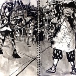 EPCOT SKETCHBOOK by Matt 'Iron-Cow' Cauley - "Ice Cream Girl"