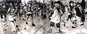 EPCOT SKETCHBOOK by Matt 'Iron-Cow' Cauley - "Ice Cream Girl"