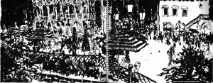 EPCOT SKETCHBOOK by Matt 'Iron-Cow' Cauley - "Nighttime"
