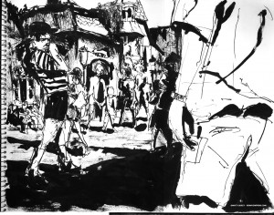 EPCOT SKETCHBOOK by Matt 'Iron-Cow' Cauley - "Procession"