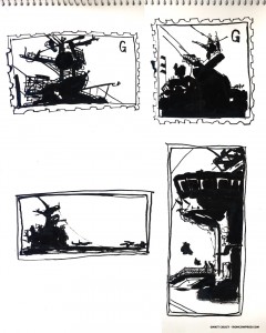 U.S.S. INTREPID SKETCHBOOK by Matt 'Iron-Cow' Cauley - "Stamps"