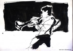 EPCOT SKETCHBOOK by Matt 'Iron-Cow' Cauley - "Trumpet"