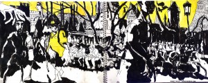 EPCOT SKETCHBOOK by Matt 'Iron-Cow' Cauley - "Yellow Sky"