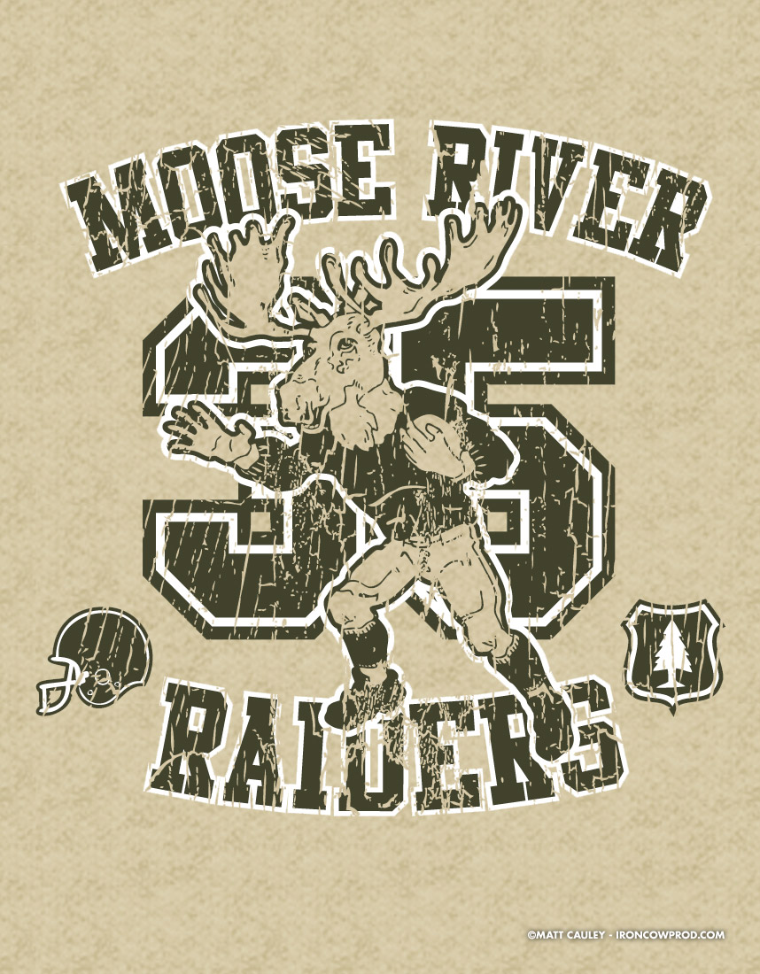 Moose River Raiders - T-Shirt Illustration by Matt 'Iron-Cow' Cauley