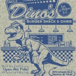 “Uncle Dino’s Burger Shack & Diner” – T-Shirt Illustration by Matt ‘Iron-Cow’ Cauley