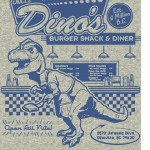 “Uncle Dino’s Burger Shack & Diner” – T-Shirt Illustration by Matt ‘Iron-Cow’ Cauley