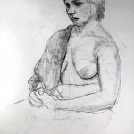 Charcoal Works: Draped Figure