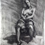 Charcoal Works: Draped Figure 2