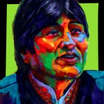 POSTER: "Evo Morales" - Latin America Investing Conference Illustrations by Matt Cauley / Iron-Cow