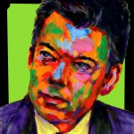 POSTER: "Juan Manuel Santos" - Latin America Investing Conference Illustrations by Matt Cauley / Iron-Cow