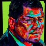 POSTER: "Rafael Correa" - Latin America Investing Conference Illustrations by Matt Cauley / Iron-Cow