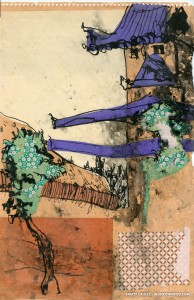 EPCOT SKETCHBOOK by Matt 'Iron-Cow' Cauley - "China (Collage)"