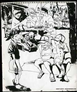 EPCOT SKETCHBOOK by Matt 'Iron-Cow' Cauley - "Lunchtime"