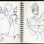 EPCOT SKETCHBOOK by Matt 'Iron-Cow' Cauley - "Musicians"