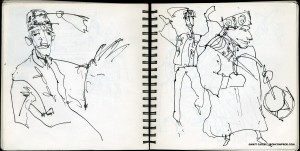 EPCOT SKETCHBOOK by Matt 'Iron-Cow' Cauley - "Musicians 2"