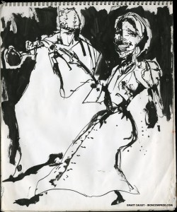 EPCOT SKETCHBOOK by Matt 'Iron-Cow' Cauley - "Musicians 3"