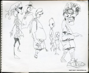 EPCOT SKETCHBOOK by Matt 'Iron-Cow' Cauley - "The Wackies"
