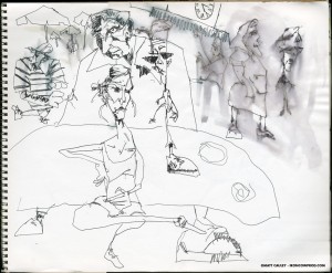 EPCOT SKETCHBOOK by Matt 'Iron-Cow' Cauley - "The Grumpies"
