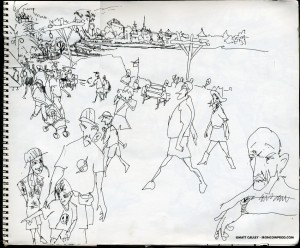 EPCOT SKETCHBOOK by Matt 'Iron-Cow' Cauley - "Visitors 2"