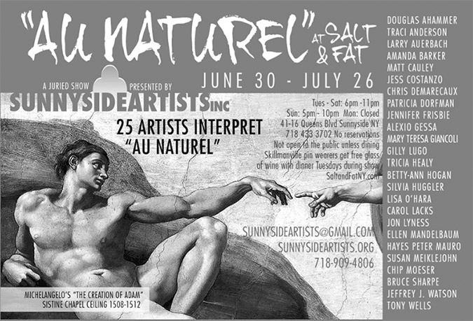 “Au Naturel” Juried Show June 30 through July 26 at Salt & Fat