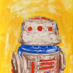 “Bad Motivator” | Ink Resist on Board | 8 x 10 inches | Painted 2016 by Matt Cauley