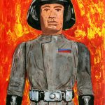 “The Commander” | Ink Resist on Board | 8 x 10 inches | Painted 2016 by Matt Cauley